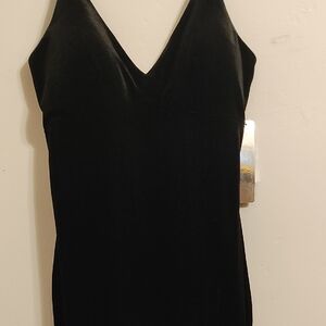 Chic Black Velvet Mini Dress